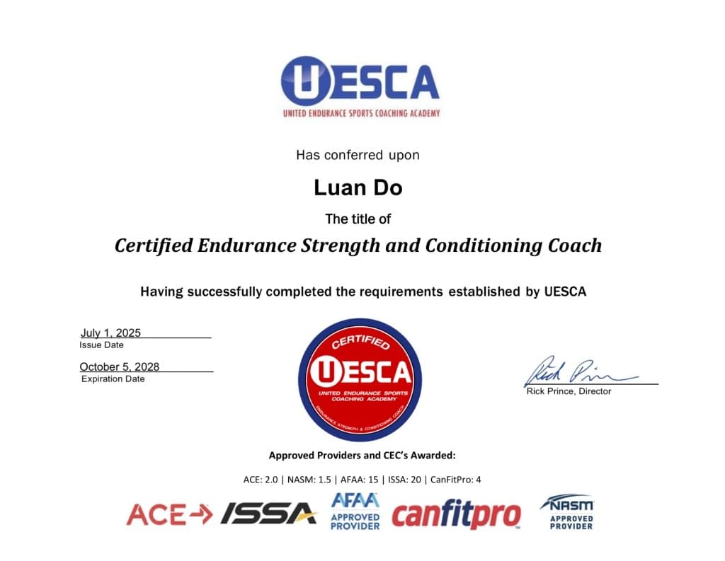 Certified Endurance Strength & Conditioning Coach